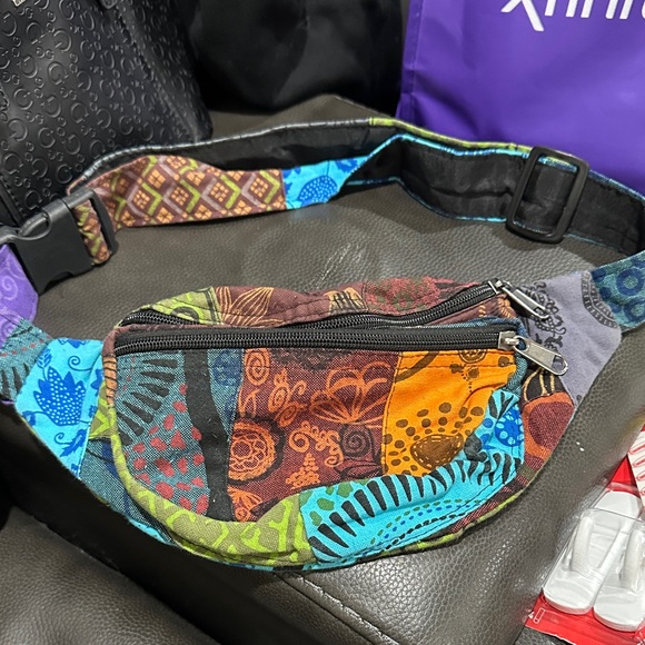 Kathmandu Colorful Patchwork Belt Bag - Picture 1 of 4